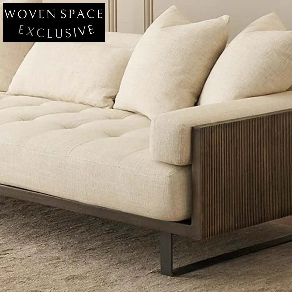 Luxurious Italian Fabric Upholstered Sofa Set for Elegant Living Room Comfort