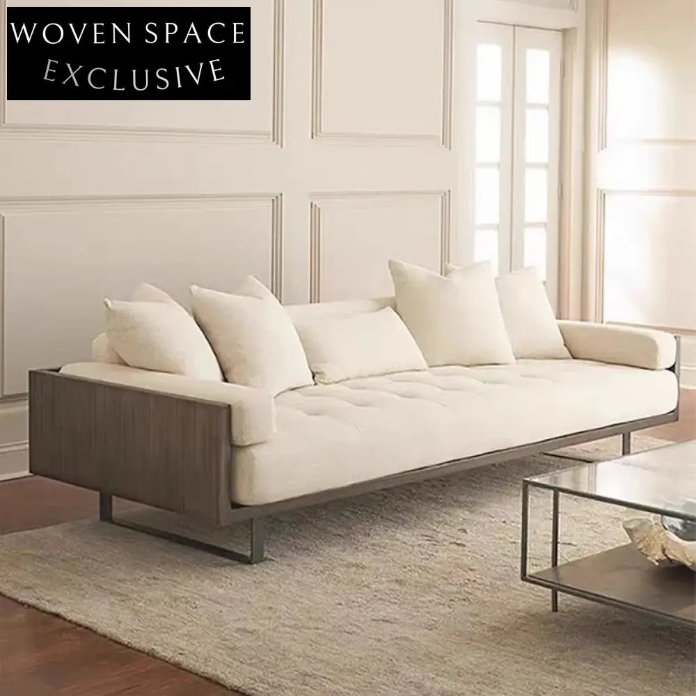 Luxurious Italian Fabric Upholstered Sofa Set for Elegant Living Room Comfort