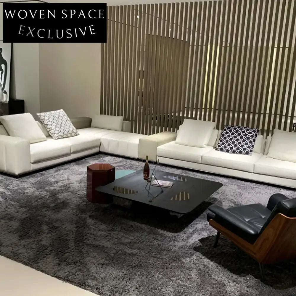 Luxurious Italian Handmade Thickened Long-Pile Area Rug for Elegant Home Decor