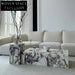 Luxurious Italian Marble Rectangle Plinth Style Living Room Center Coffee Table