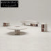 Luxurious Italian Minimalist Round Natural Marble Top Living Room Coffee Table