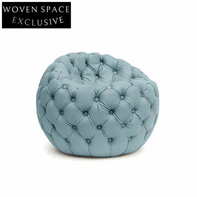 Luxurious Italian Modern Chesterfield Fabric Ottoman Chair for Living Room
