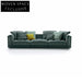 Luxurious Italian Modern Linen Fabric 3-Seater Sofa Couch for Elegant Living