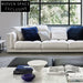 Luxurious Italian Modern Linen Fabric 3-Seater Sofa Couch for Elegant Living