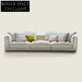 Luxurious Italian Modern Linen Fabric 3-Seater Sofa Couch for Elegant Living