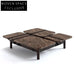 Luxurious Italian Natural Brown Marble Square Modern Living Room Coffee Table