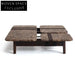 Luxurious Italian Natural Brown Marble Square Modern Living Room Coffee Table