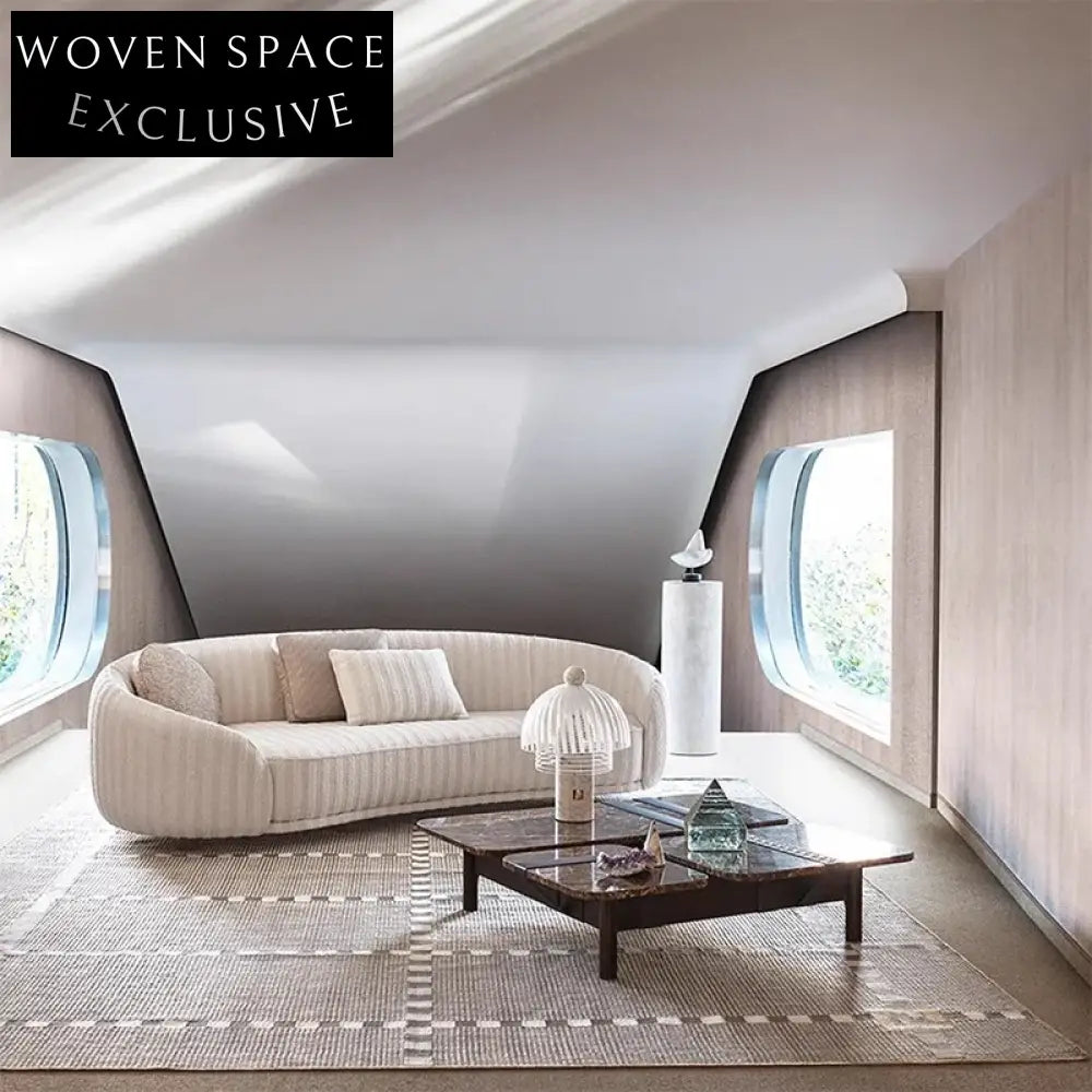 Luxurious Italian Natural Brown Marble Square Modern Living Room Coffee Table