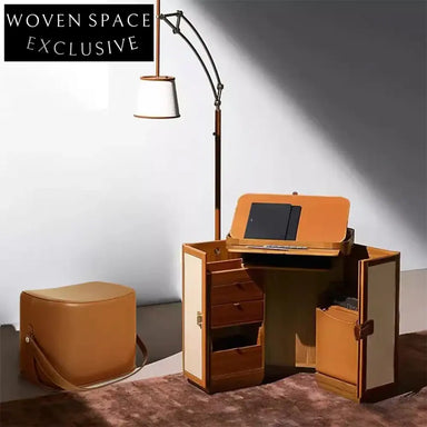 Luxurious Italian Solid Wood Dressing Table Cabinet with Drawer for Bedroom