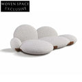Luxurious Italian Style Cobblestone Fabric Sofa Bed for Modern Living Rooms