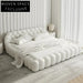 Luxurious Italian Style King Size Bed with Soft High Headboard for Ultimate Comfort