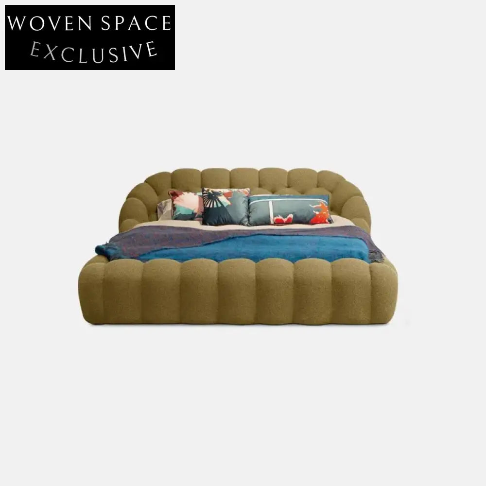 Luxurious Italian Style King Size Bed with Soft High Headboard for Ultimate Comfort