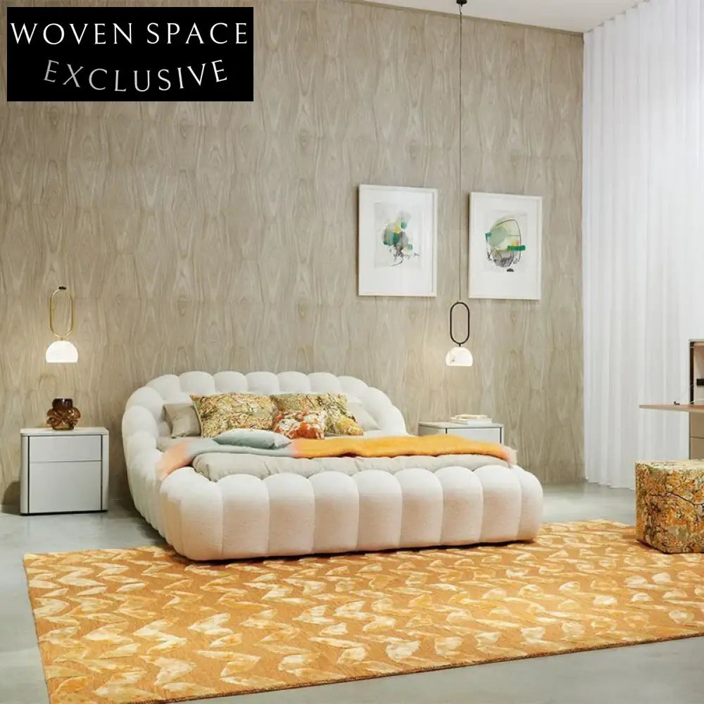 Luxurious Italian Style King Size Bed with Soft High Headboard for Ultimate Comfort