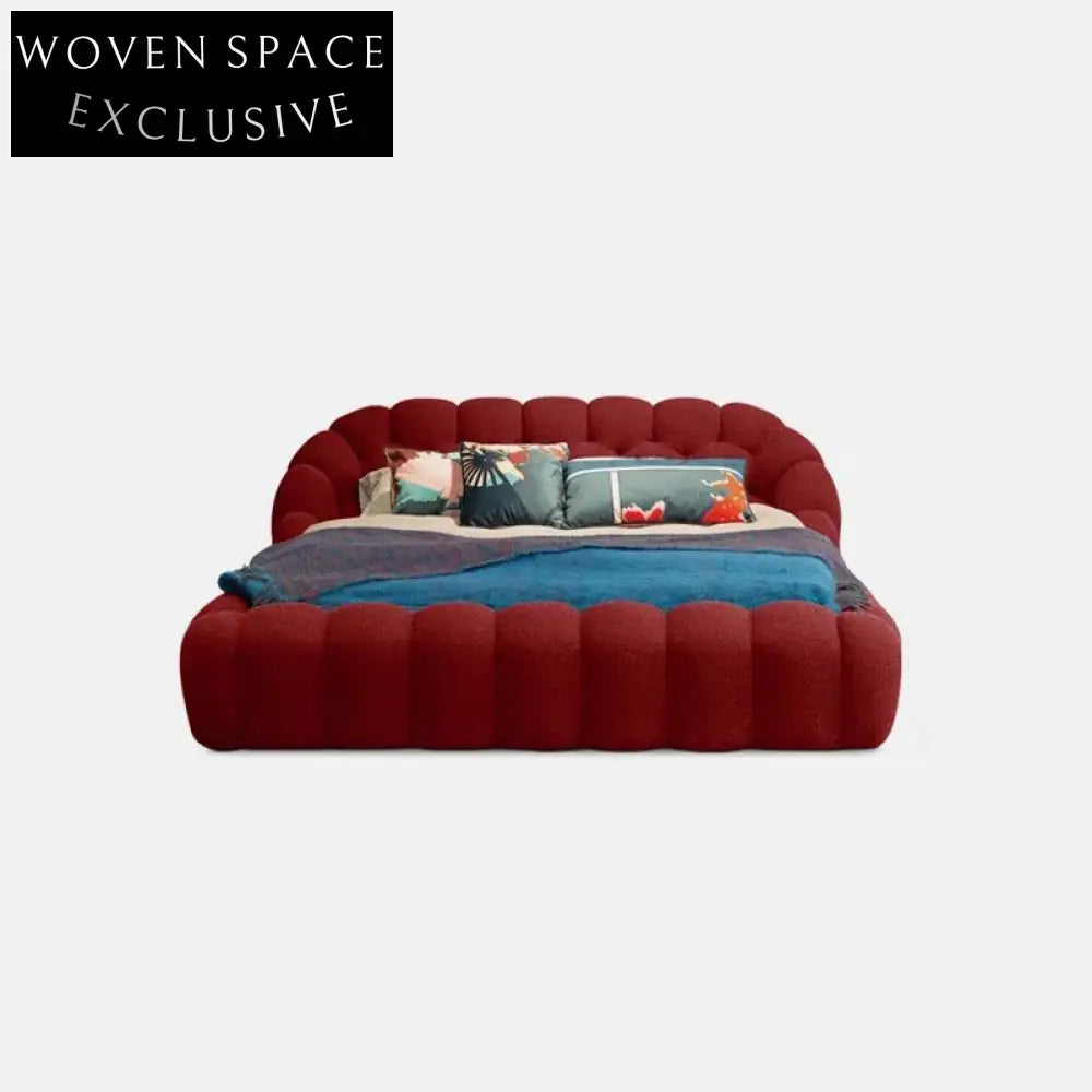 Luxurious Italian Style King Size Bed with Soft High Headboard for Ultimate Comfort