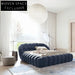 Luxurious Italian Style King Size Bed with Soft High Headboard for Ultimate Comfort