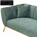 Luxurious Italian Style Velvet Chesterfield Sectional Sofa with Stainless Steel Frame