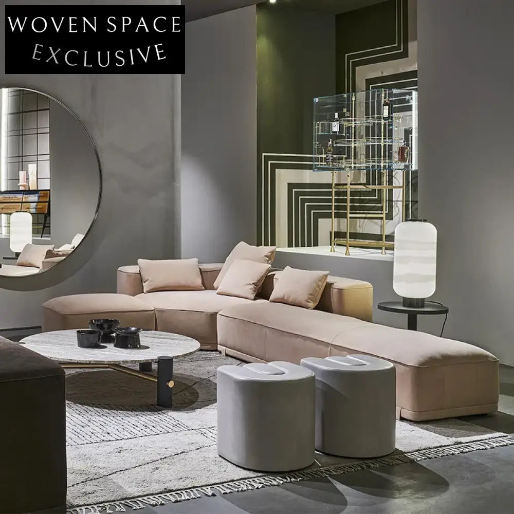 Luxurious Italian Velvet Modular Sectional Sofa Set for Modern Living Spaces