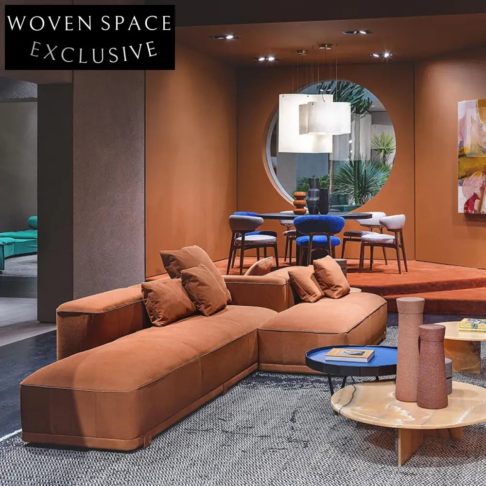 Luxurious Italian Velvet Modular Sectional Sofa Set for Modern Living Spaces