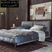 Luxurious King Size Suede Fabric Bed with Modern Italian Design