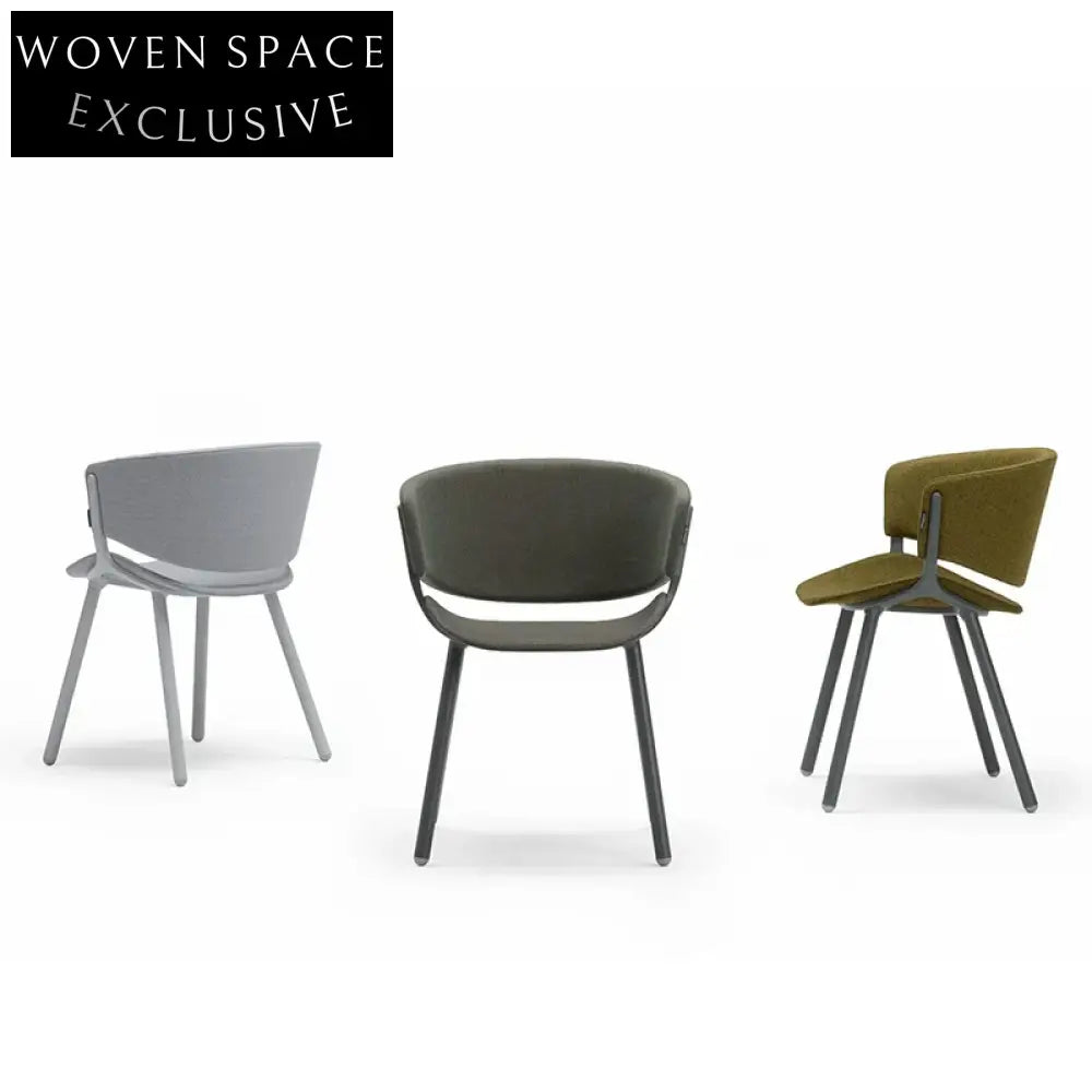 Luxurious Lamb Wool Upholstered Vintage Wooden Frame Dining Chair