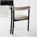 Luxurious Lambswool Boucle Dining Chair: Modern Nordic Black Metal Leg Cafe Seating