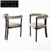 Luxurious Lambswool Boucle Dining Chair: Modern Nordic Black Metal Leg Cafe Seating