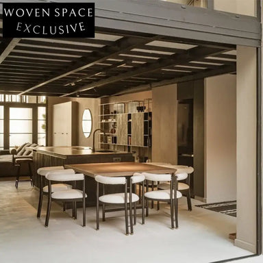 Luxurious Lambswool Boucle Dining Chair: Modern Nordic Black Metal Leg Cafe Seating