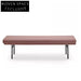 Luxurious Lambswool Upholstered Rectangle Bench with Elegant Metal Base Ottoman