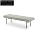 Luxurious Lambswool Upholstered Rectangle Bench with Elegant Metal Base Ottoman