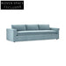 Luxurious Light Blue Performance Velvet Sectional Sofa - Modern Three-Seater Design
