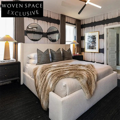 Luxurious Linen Upholstered Modern King Bed Frame with Soft High Headboard