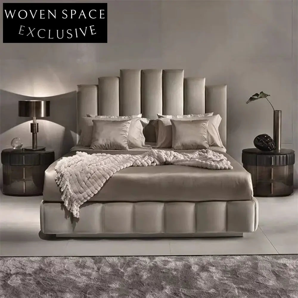 Luxurious Marble Top Nightstand with 2 Drawers for Elegant Bedroom Table