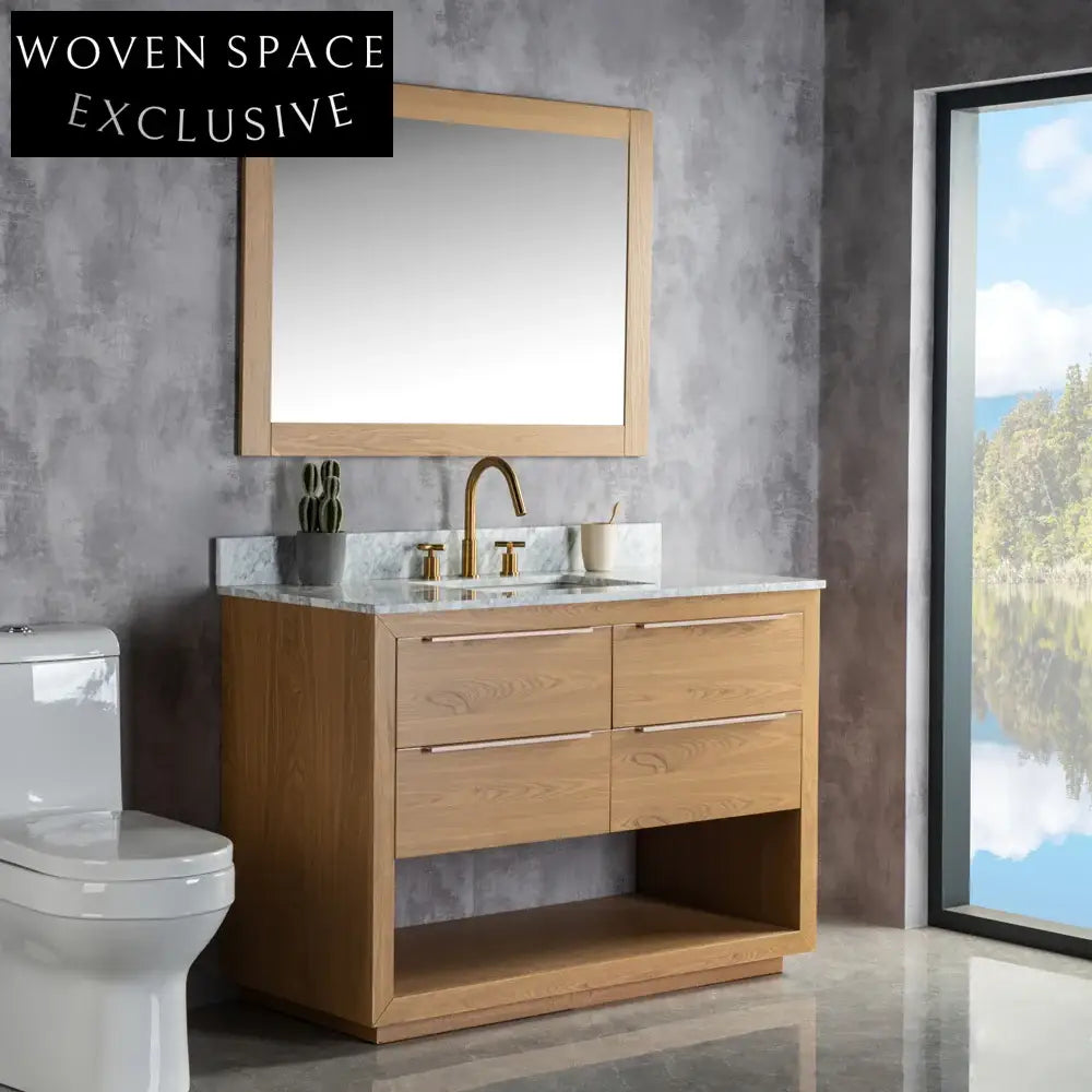 Luxurious Modern Classic Bathroom Vanity Set with Integrated Sink Storage