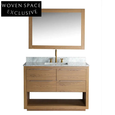 Luxurious Modern Classic Bathroom Vanity Set with Integrated Sink Storage
