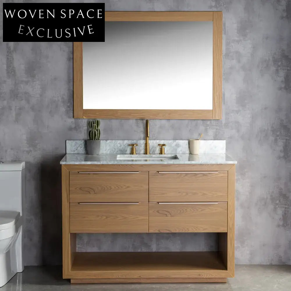 Luxurious Modern Classic Bathroom Vanity Set with Integrated Sink Storage