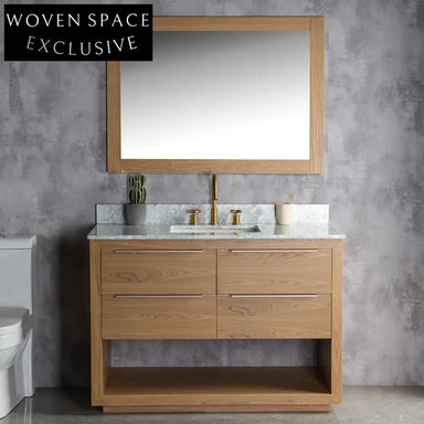 Luxurious Modern Classic Bathroom Vanity Set with Integrated Sink Storage