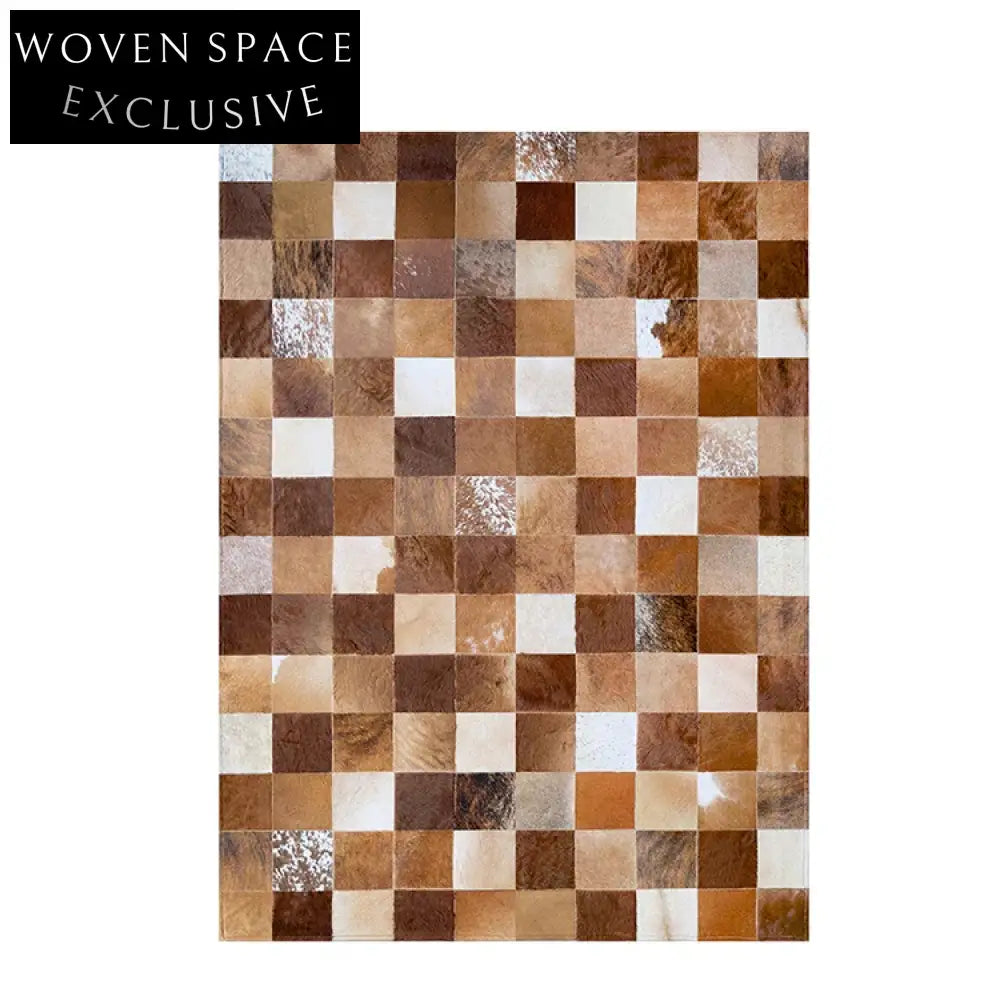 Luxurious Modern Cowhide Area Rug for Living Room, Hotel, or Villa Carpet