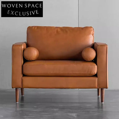 Luxurious Modern Cowhide Sofa: Soft Sponge, Solid Wood Frame, Custom Sizes