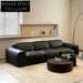 Luxurious Modern Cube Leather Feather Sofa for Ultimate Living Room Comfort