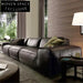 Luxurious Modern Cube Leather Feather Sofa for Ultimate Living Room Comfort