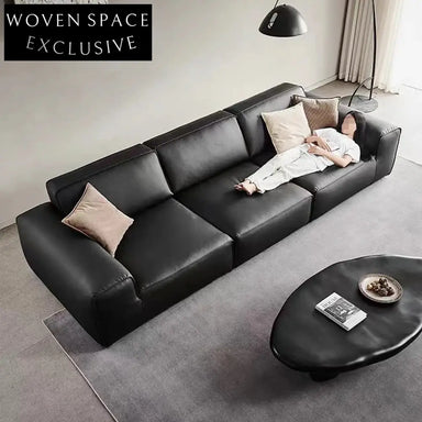 Luxurious Modern Cube Leather Feather Sofa for Ultimate Living Room Comfort