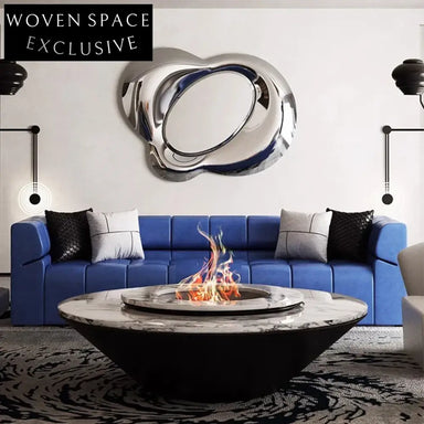 Luxurious Modern Decorative Wall Mirror, Colorful Metal Frame Stainless Steel Mirror