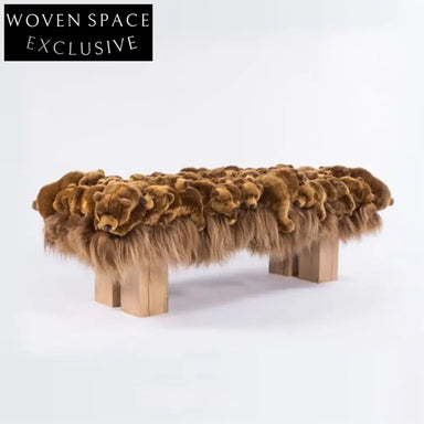 Luxurious Modern Fabric Accent Bench with Solid Wood Legs, Versatile Seating