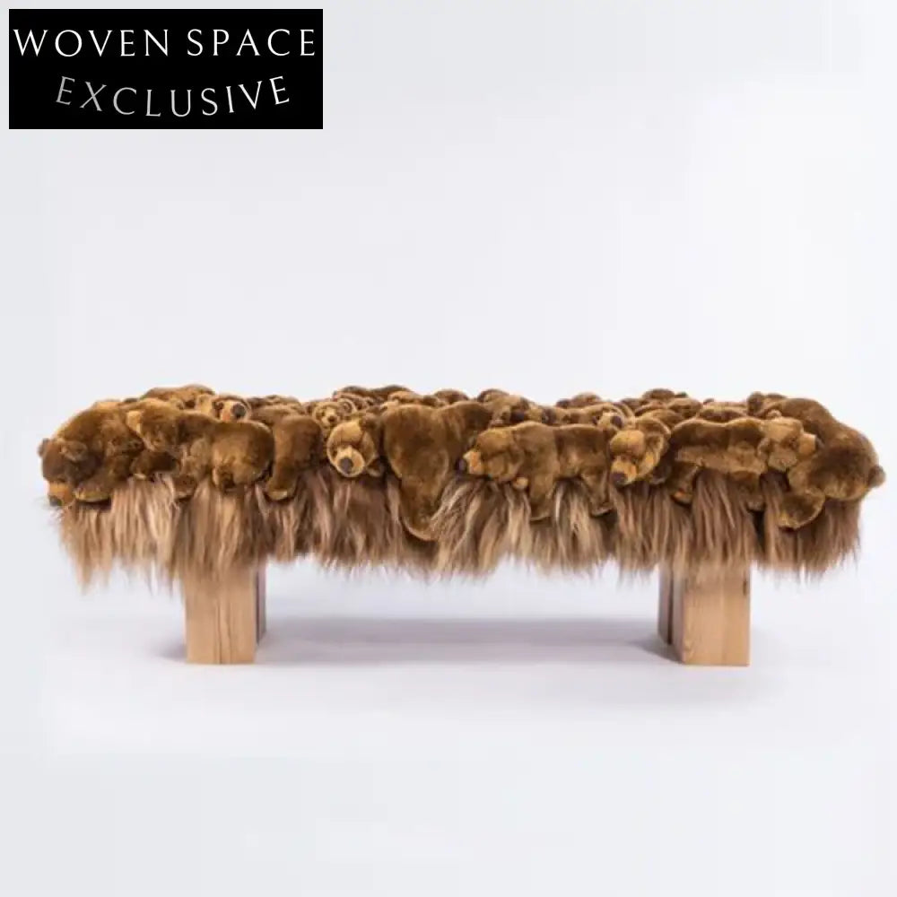 Luxurious Modern Fabric Accent Bench with Solid Wood Legs, Versatile Seating