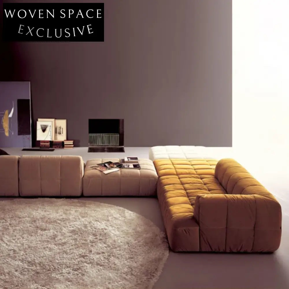 Luxurious Modern Fabric Modular Corner Sofa Set for Elegant Living Room Spaces