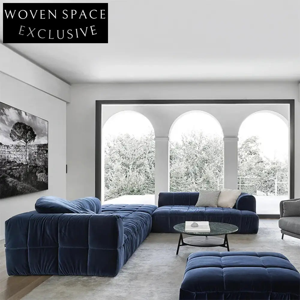 Luxurious Modern Fabric Modular Corner Sofa Set for Elegant Living Room Spaces