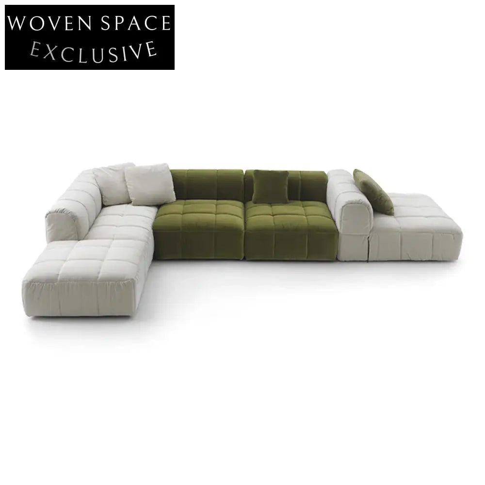 Luxurious Modern Fabric Modular Corner Sofa Set for Elegant Living Room Spaces