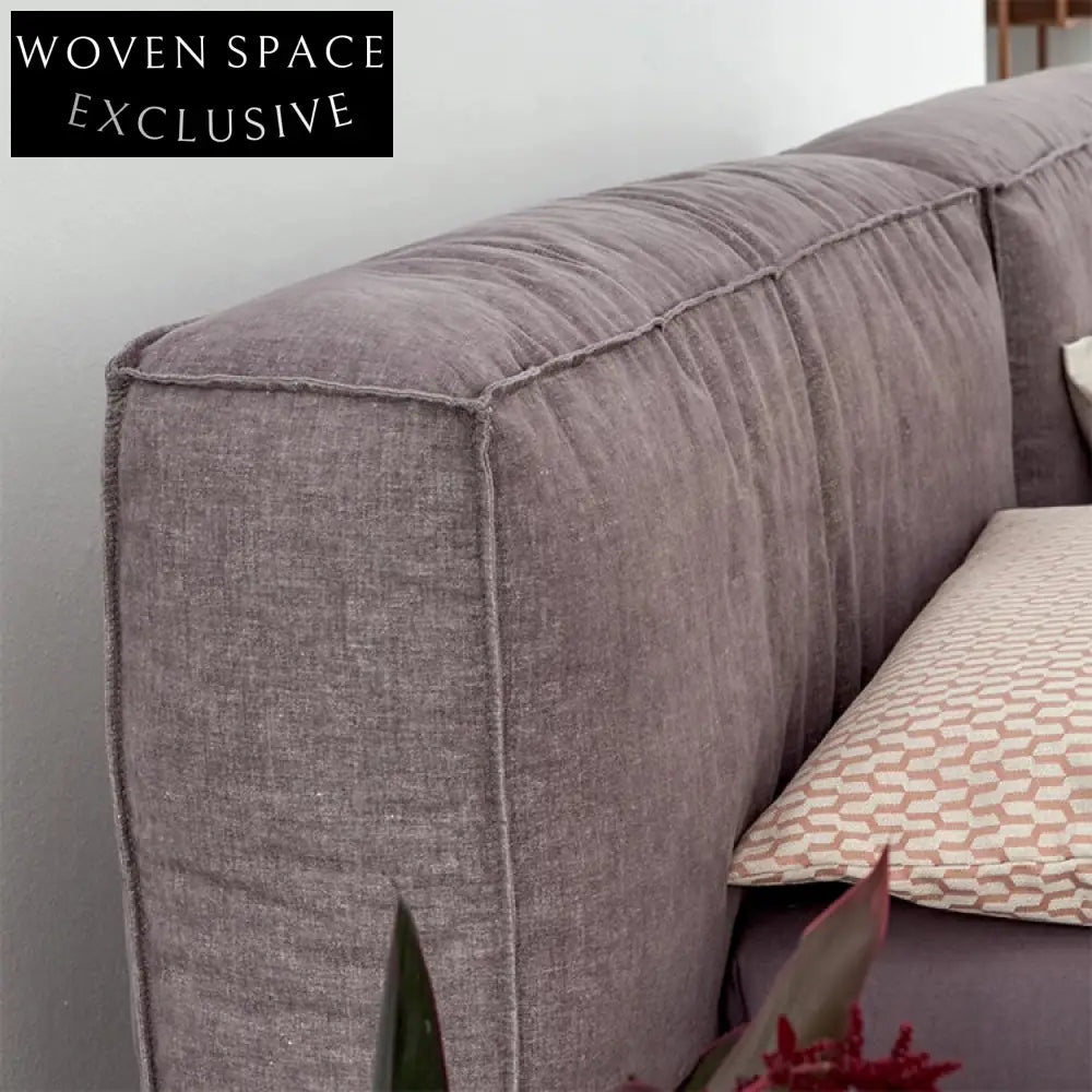 Luxurious Modern Fabric Upholstered Bed, Solid Wood Frame, Queen or King Size