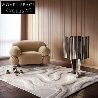 Luxurious Modern French Style Polyester Area Rug for Elegant Home Decor