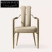 Luxurious Modern Genuine Leather Arm Dining Chair for Upscale Settings